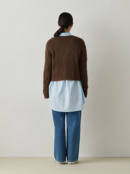 3-720283　shaggy knit cardigan