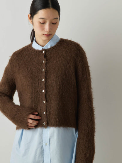 3-720283　shaggy knit cardigan