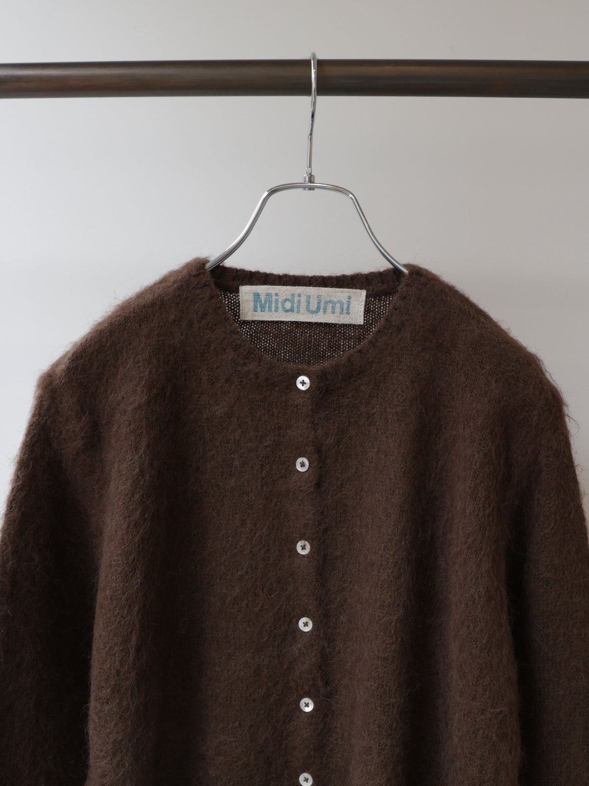 3-720283　shaggy knit cardigan