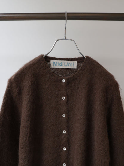3-720283　shaggy knit cardigan