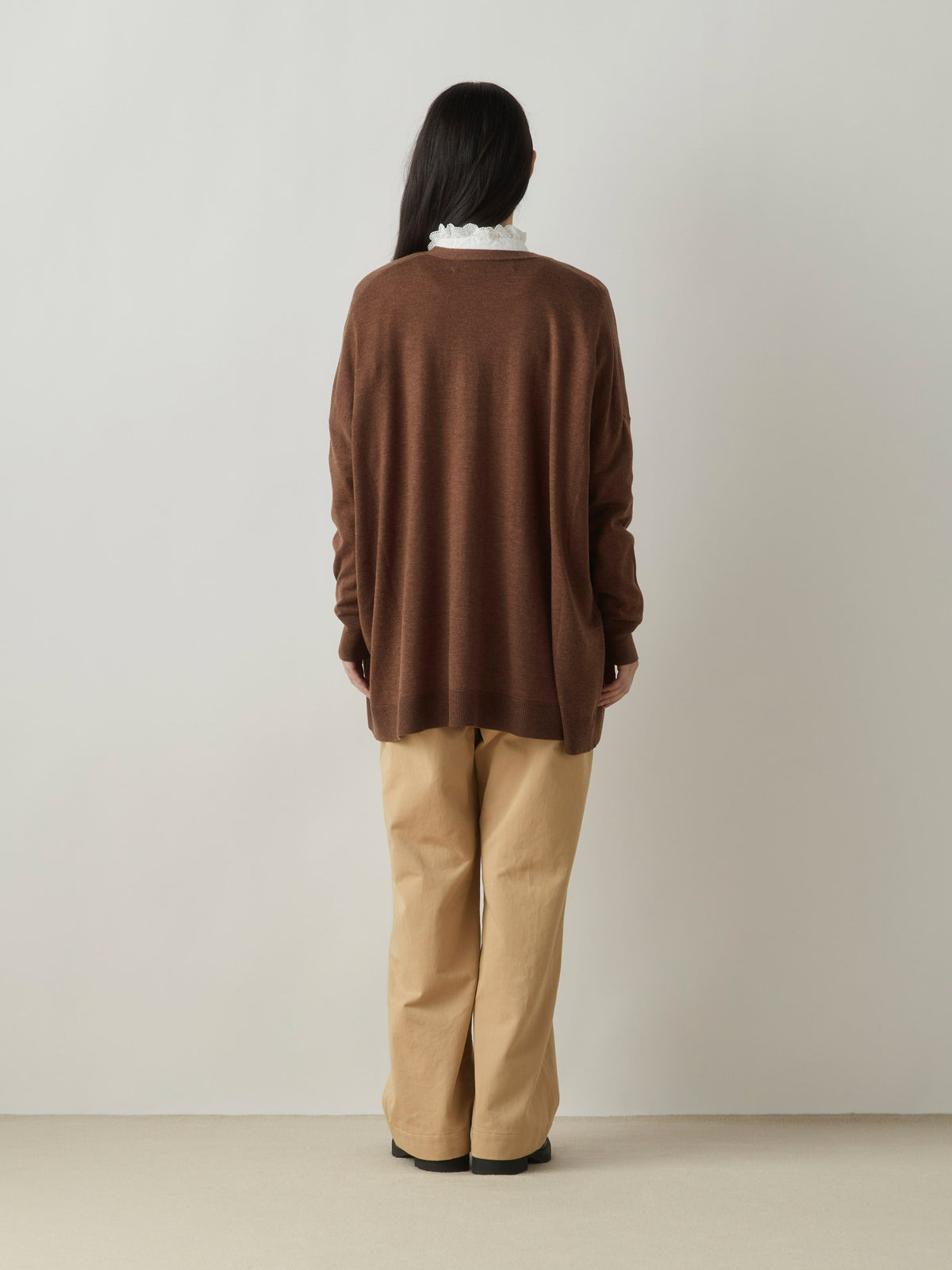 3-720300 wide knit cardigan