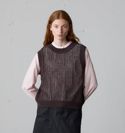 mesh knit 2way vest