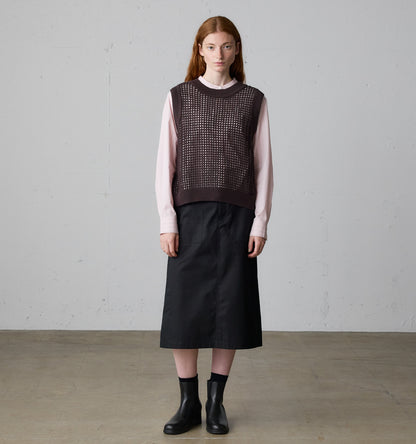 mesh knit 2way vest