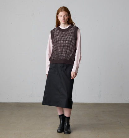 mesh knit 2way vest
