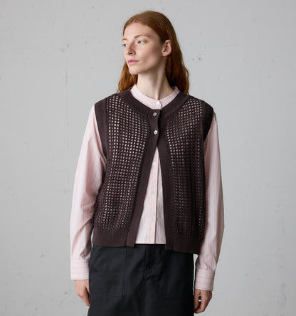 mesh knit 2way vest