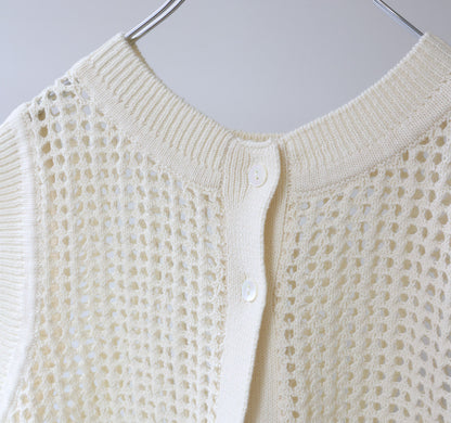 mesh knit 2way vest