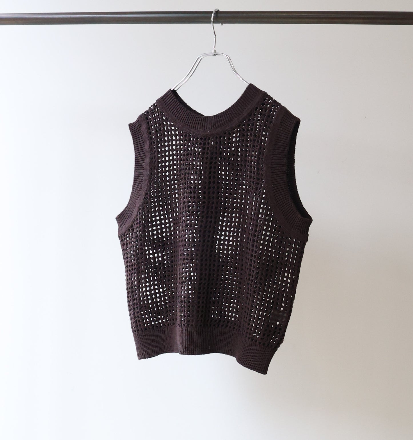 mesh knit 2way vest