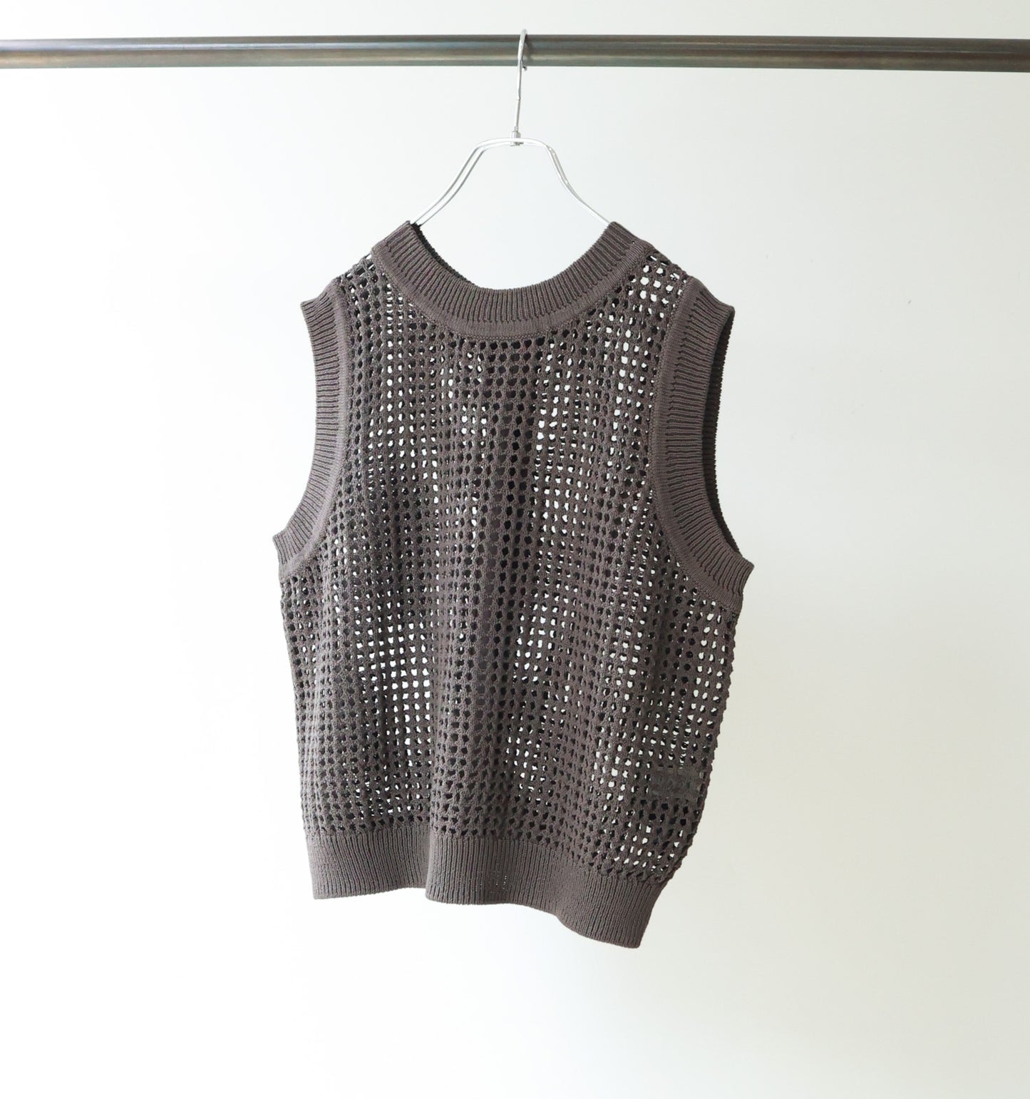 mesh knit 2way vest