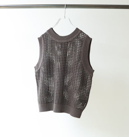 mesh knit 2way vest