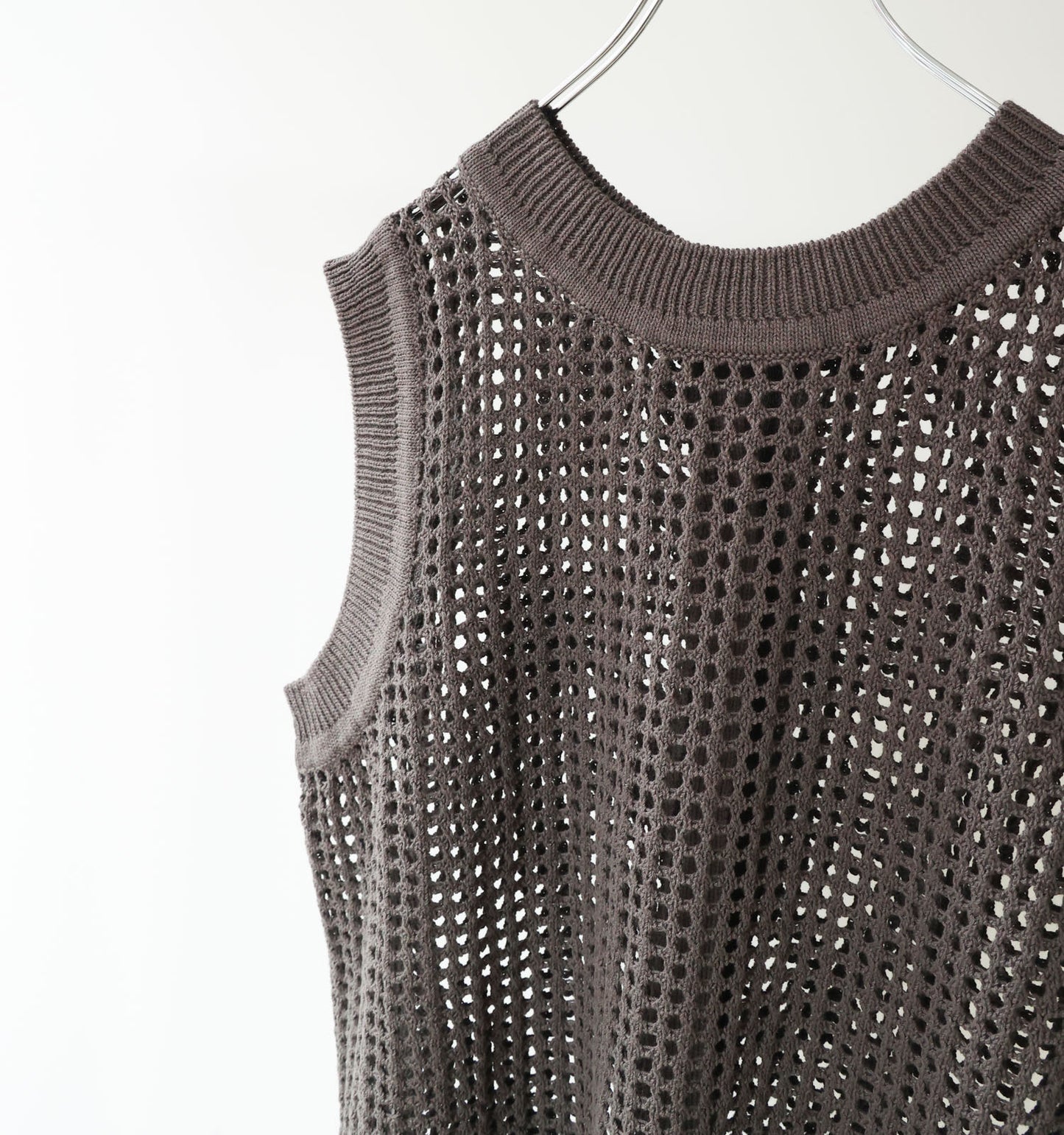 mesh knit 2way vest