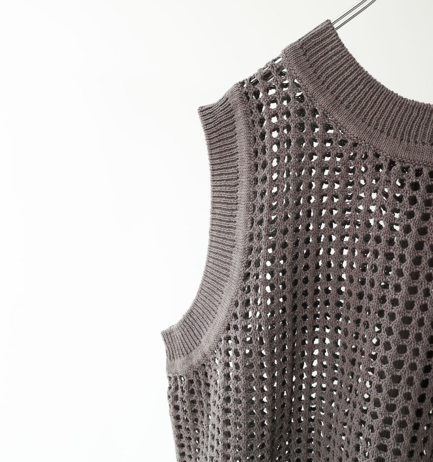 mesh knit 2way vest