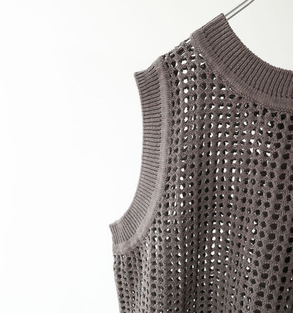 mesh knit 2way vest