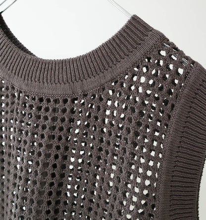 mesh knit 2way vest
