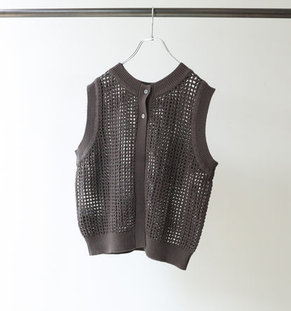 mesh knit 2way vest