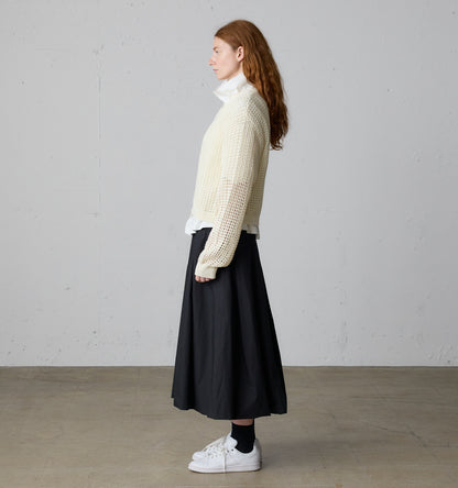 mesh knit zip cardigan