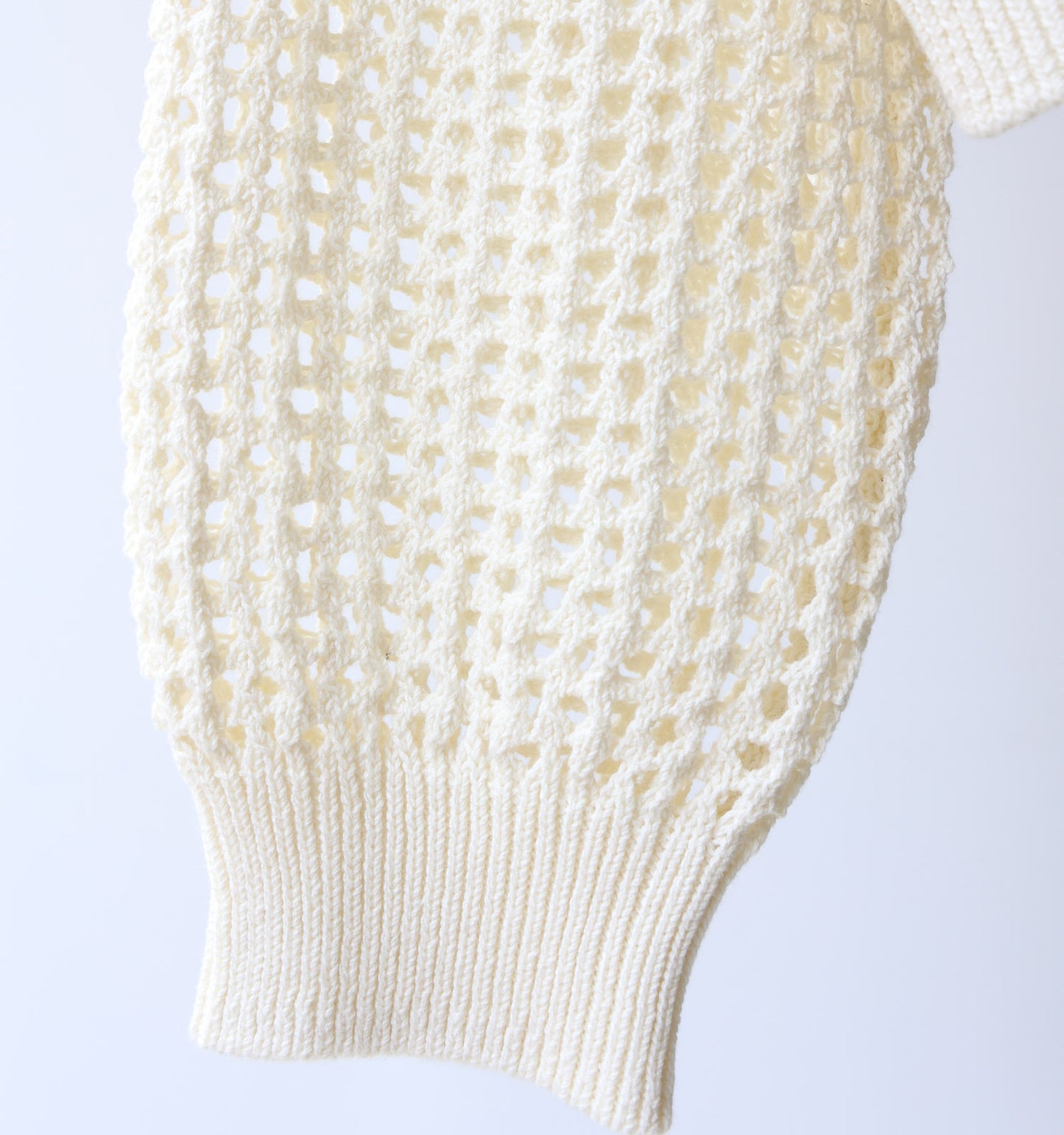 mesh knit zip cardigan