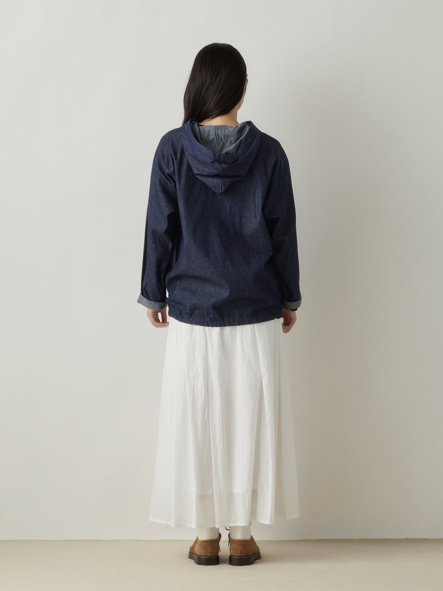 3-730276 denim hooded  shirt