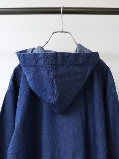 3-730276 denim hooded  shirt