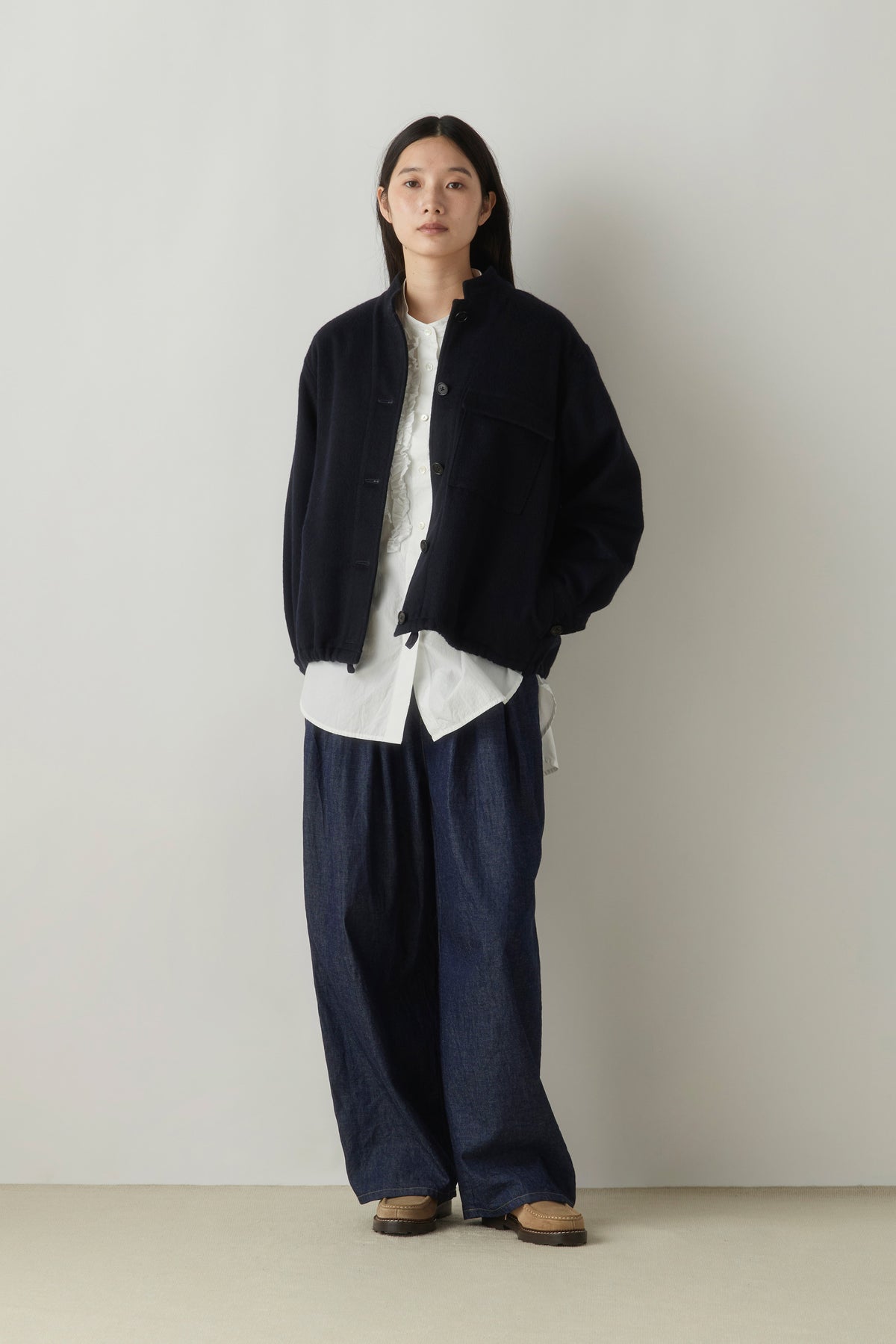 3-730287 front frill shirt