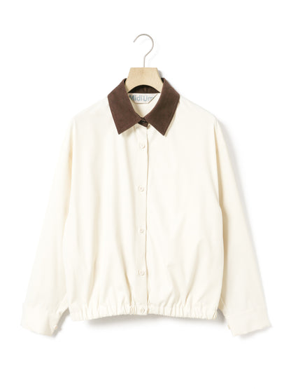 3-730331　contrast collar shirt