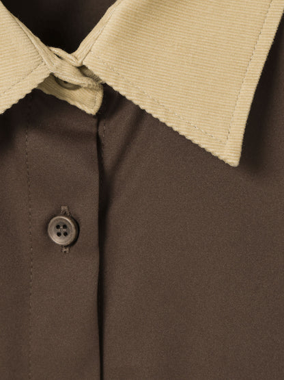 3-730331　contrast collar shirt
