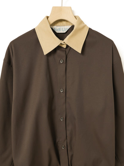 3-730331　contrast collar shirt