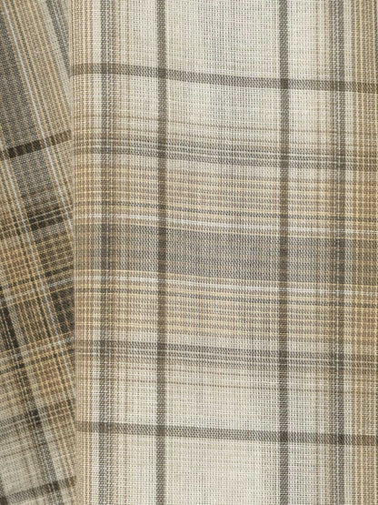 3-730344　sheer check wide shirt