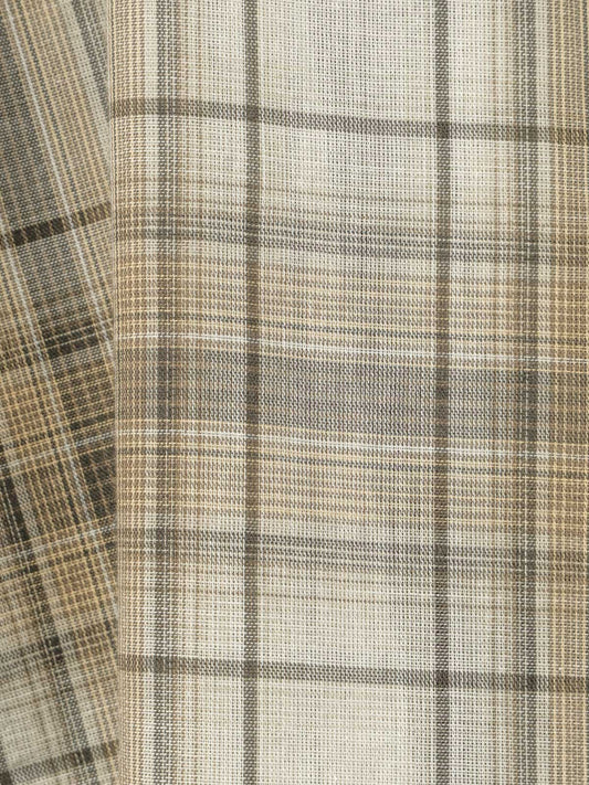 3-730344　sheer check wide shirt