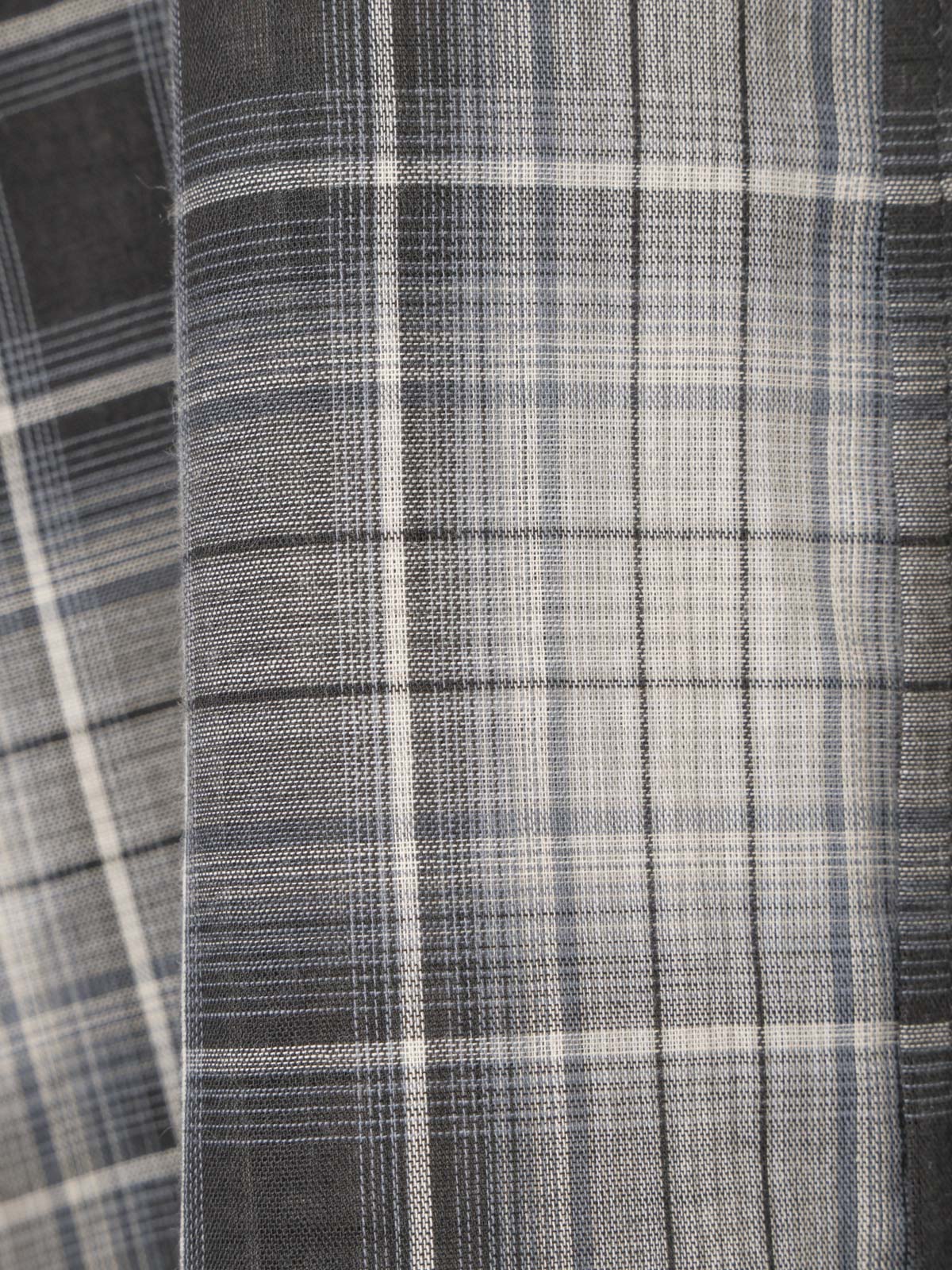 3-730344　sheer check wide shirt