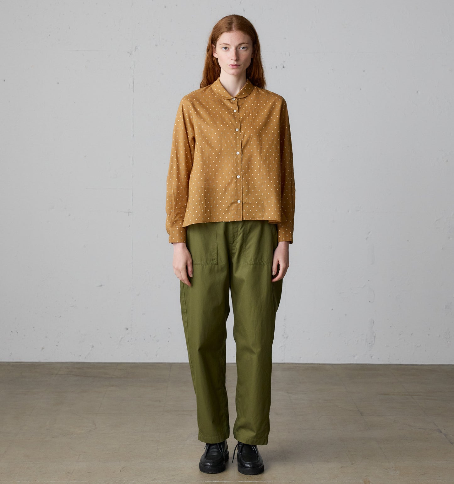 dots dutch collar shirt