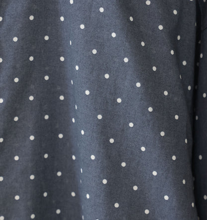 dots band collar shirt