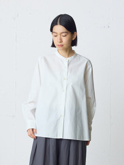A line band collar shirt