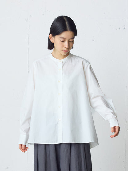 A line band collar shirt