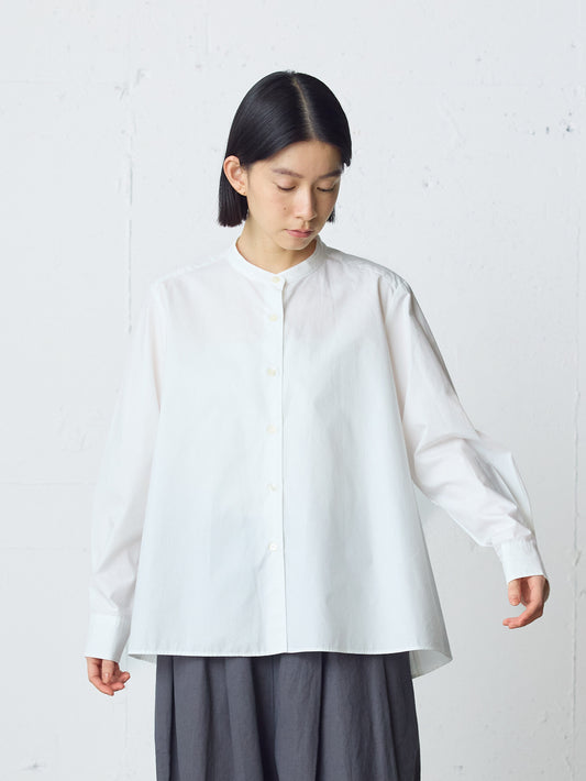 A line band collar shirt