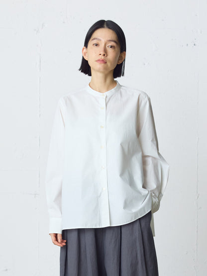 A line band collar shirt