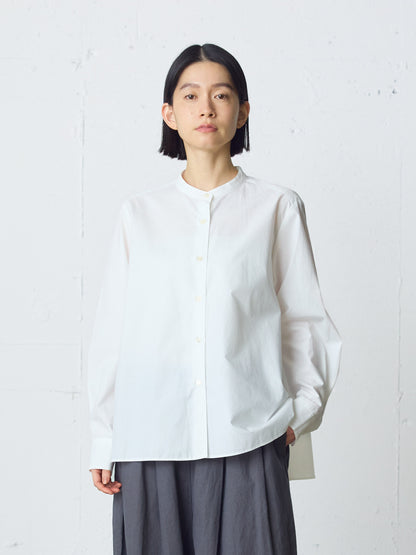 A line band collar shirt