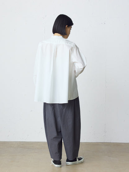 A line band collar shirt