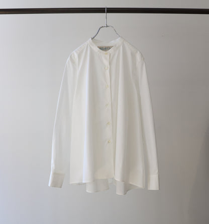 A line band collar shirt