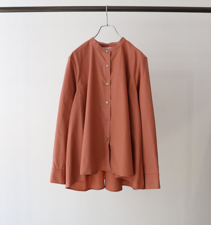 A line band collar shirt