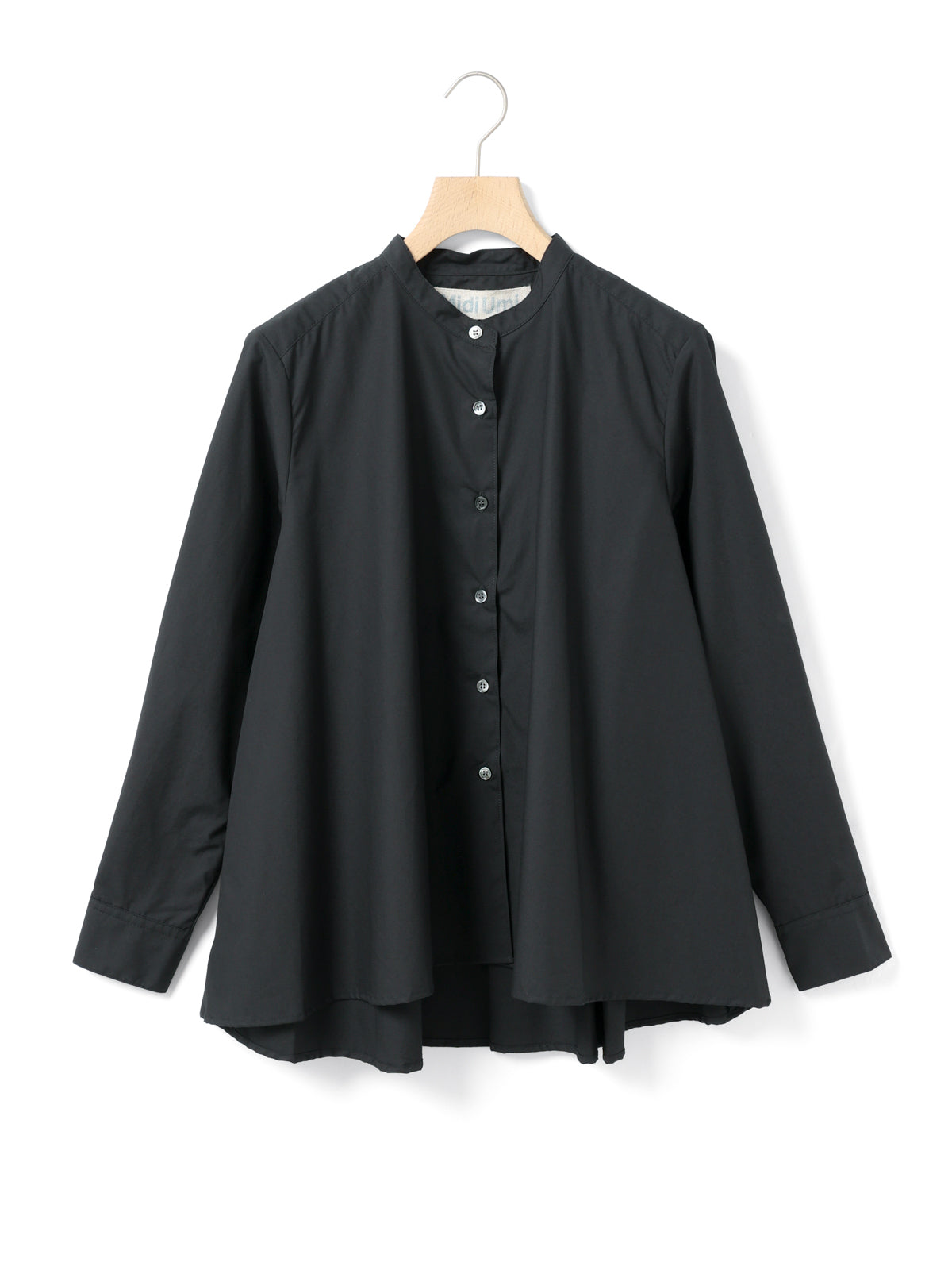 A line band collar shirt