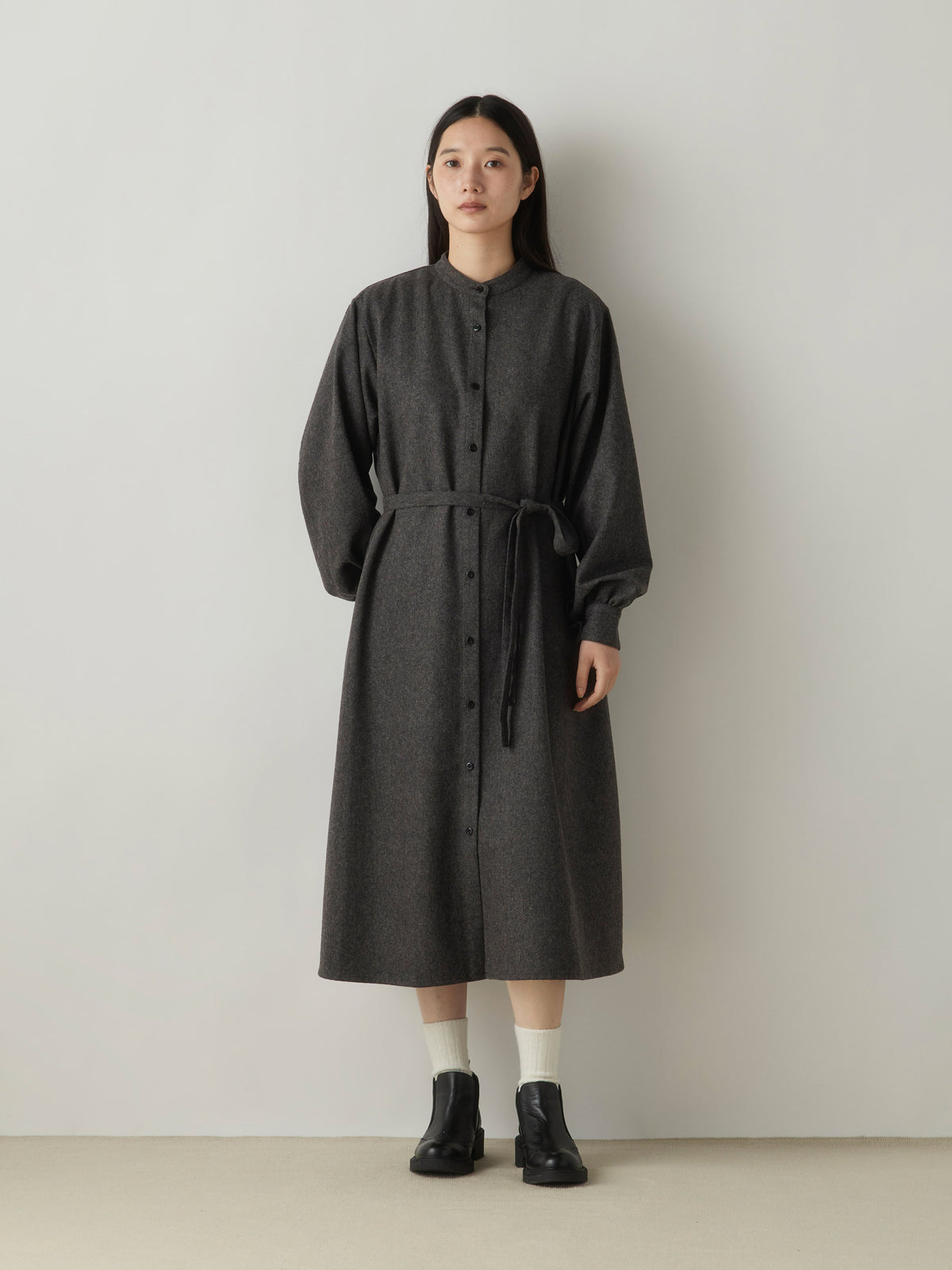 3-750260 stand collar coat one-piece