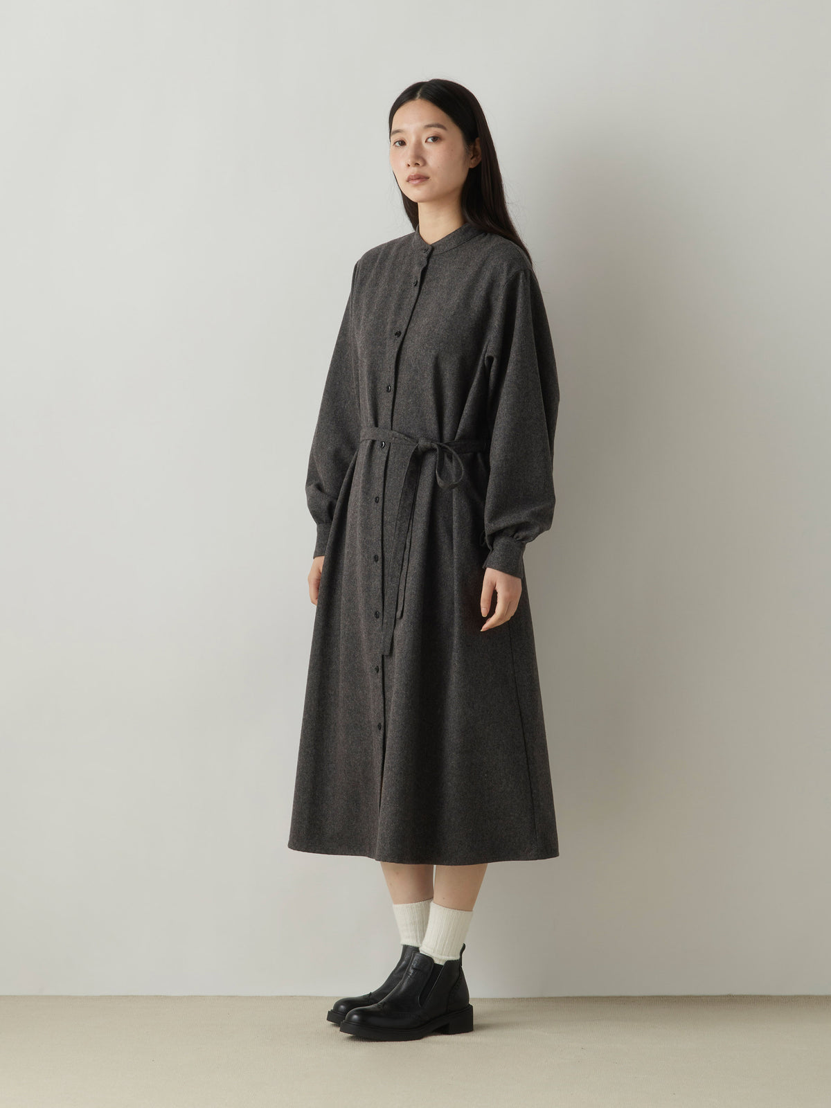 3-750260 stand collar coat one-piece