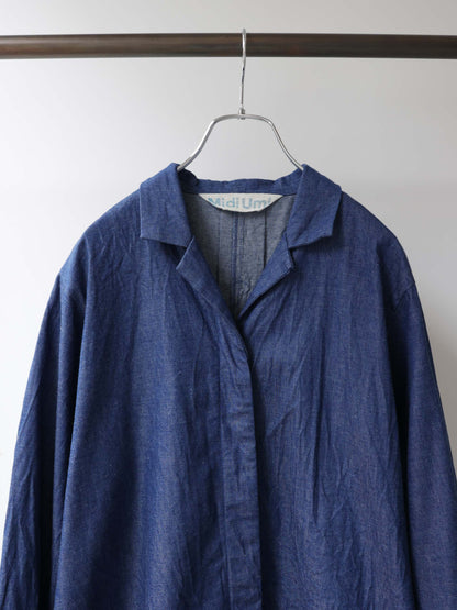 3-750261 denim coat one-piece