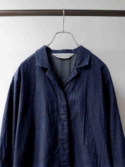 3-750261 denim coat one-piece