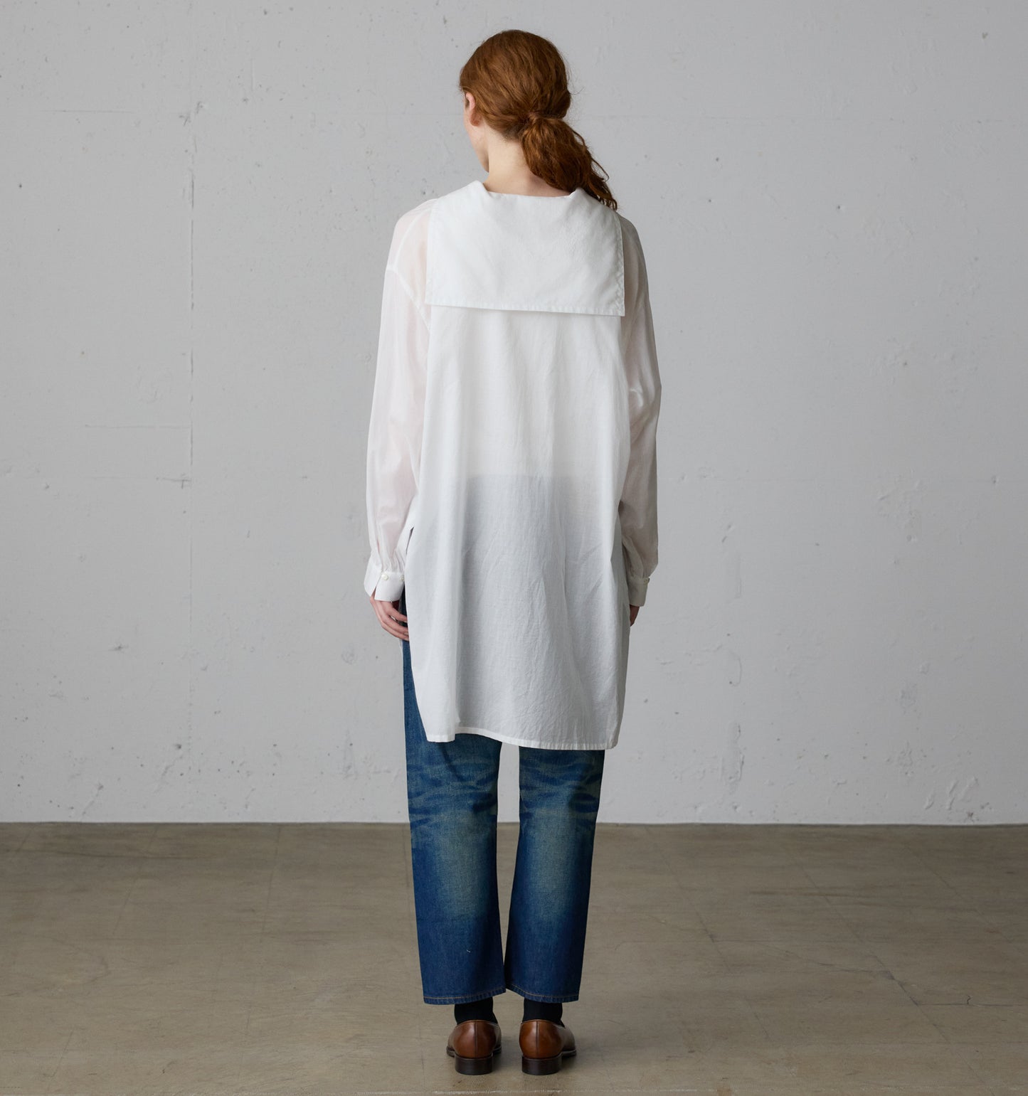 sheer sailor collar tunic