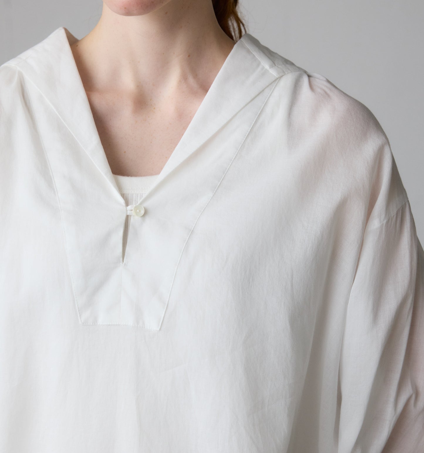 sheer sailor collar tunic