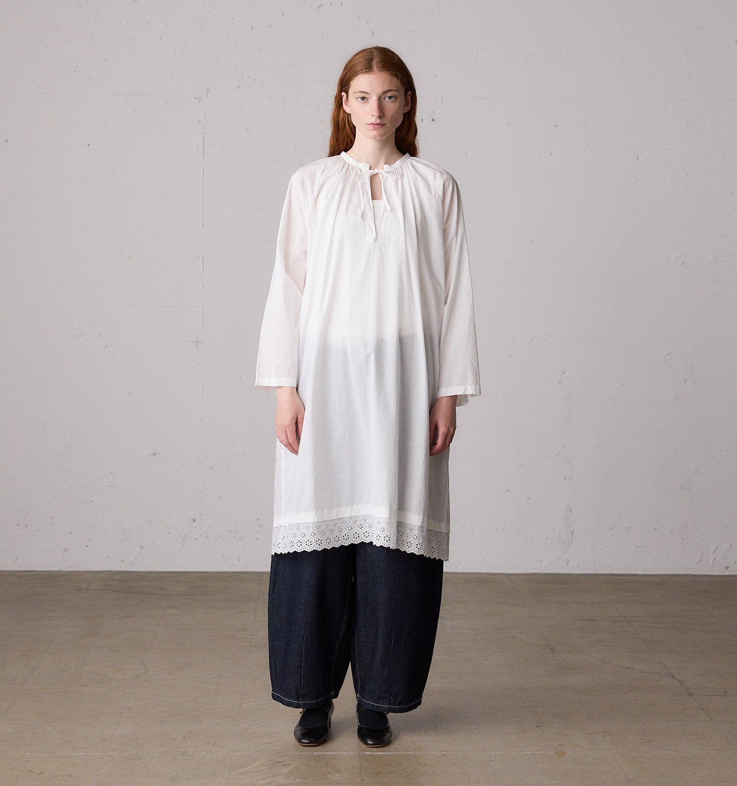 hem lace smock onepiece