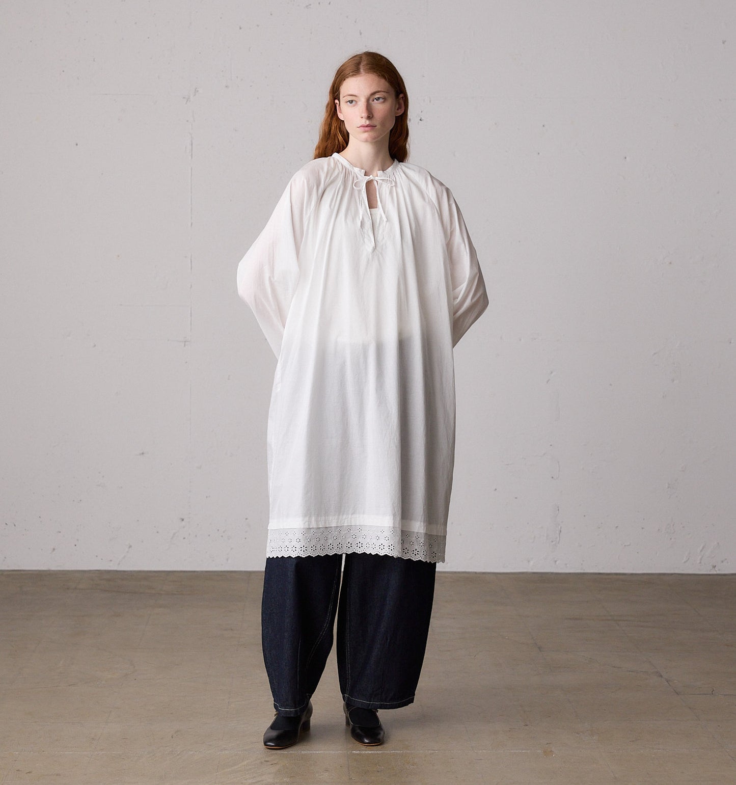 hem lace smock onepiece