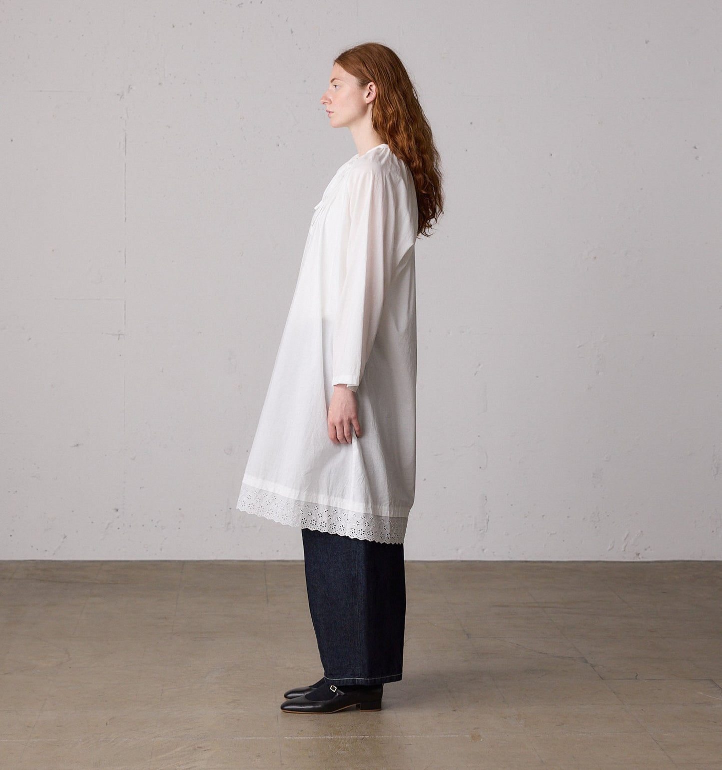 hem lace smock onepiece