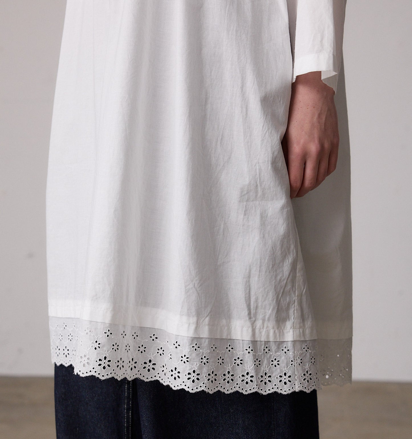 hem lace smock onepiece